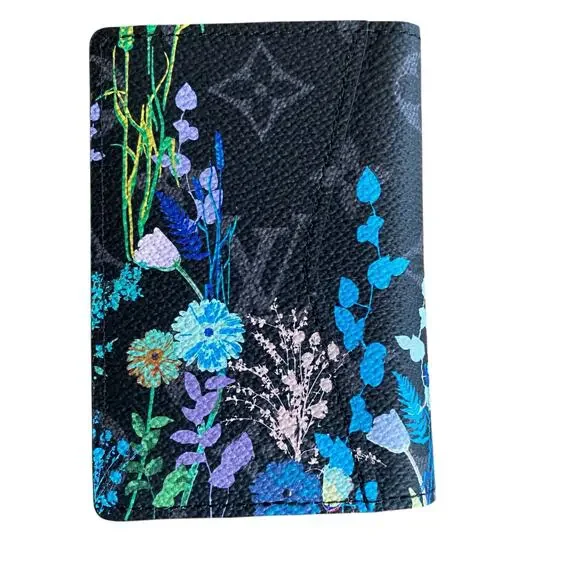 NWT Louis Vuitton Pocket Organizer Monogram Eclipse Foliage Black Floral Boxed - Picture 11 of 16
